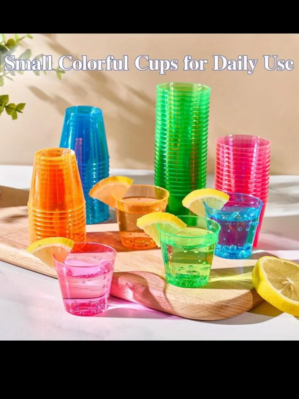 NEW! Neon Orange Plastic Party Shot Glasses Cups - Set of 50x (4 Available) 200